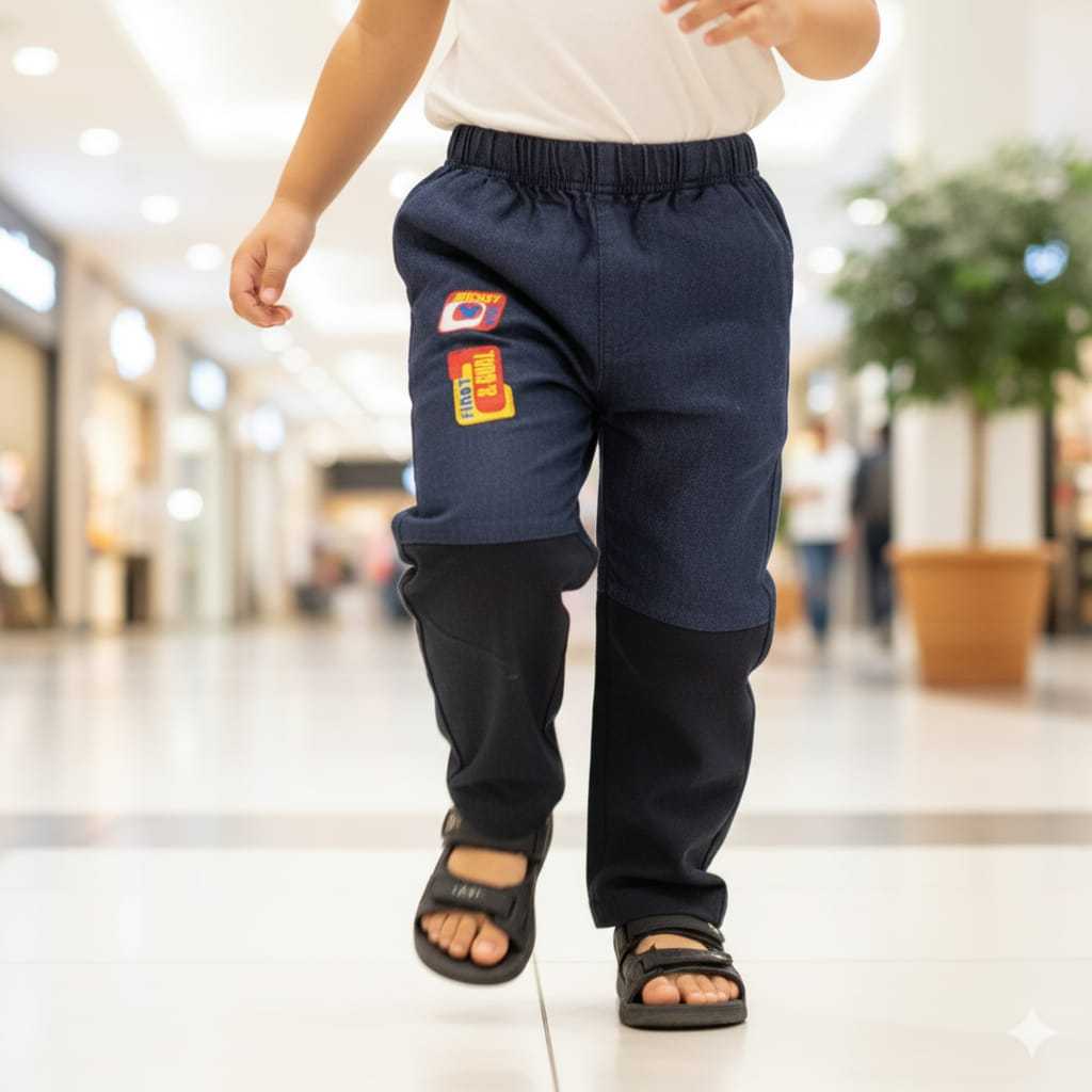 Celana Panjang Mickey First & Goal Karet kaki bawah Anak Laki laki rami