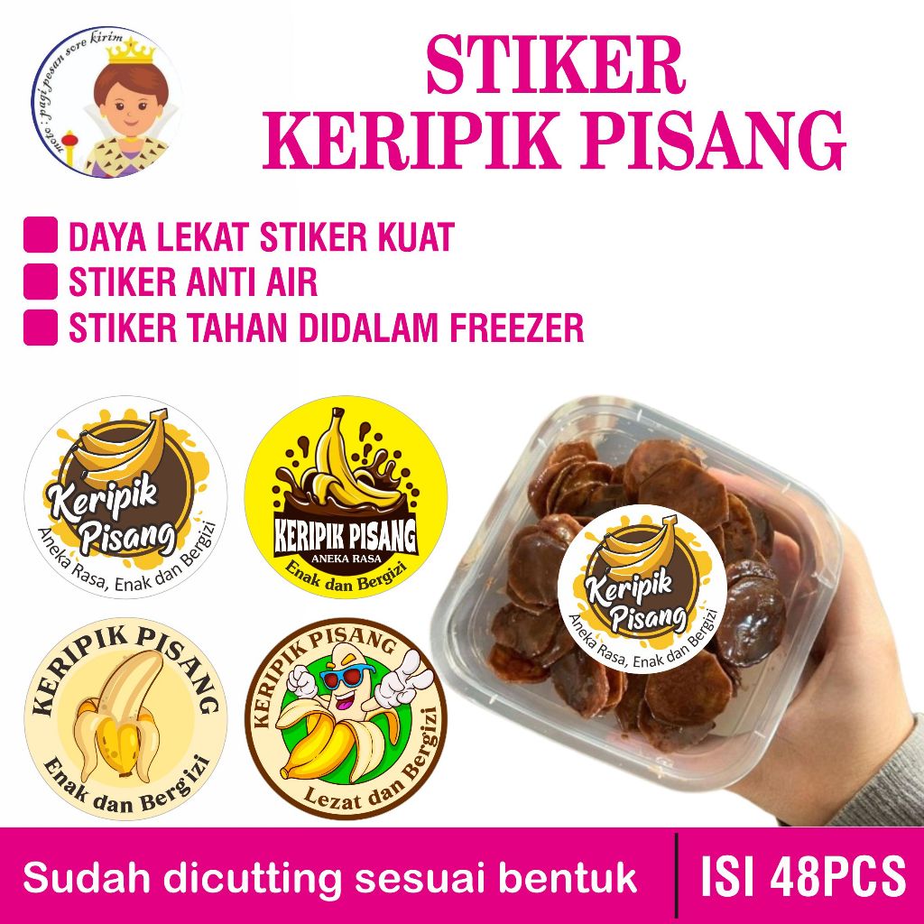 STIKER LABEL MAKANAN | STIKER KERIPIK PISANG