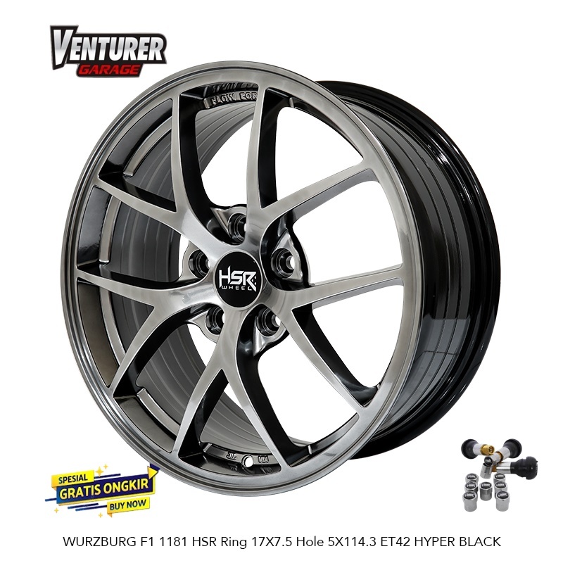 Velg Hsr Ring 17 Hsr Wurzburg F1 Ring 17 Lebar 75 Buat Crv Hrv Innova Xpander Zenix Civic