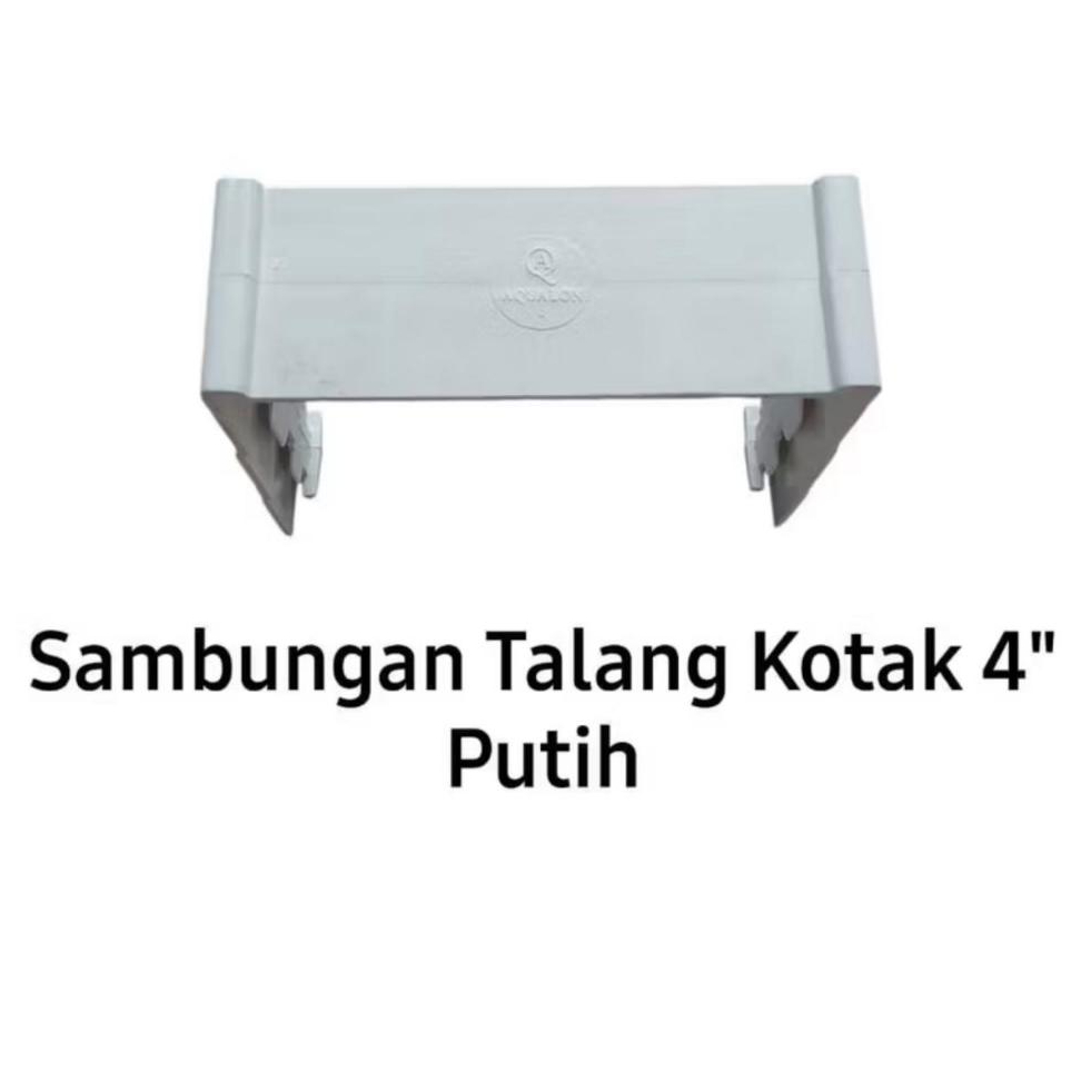 Sambungan Talang Putih AQUALON / Sambungan U Pvc 4" Talang Air / Sok Talang