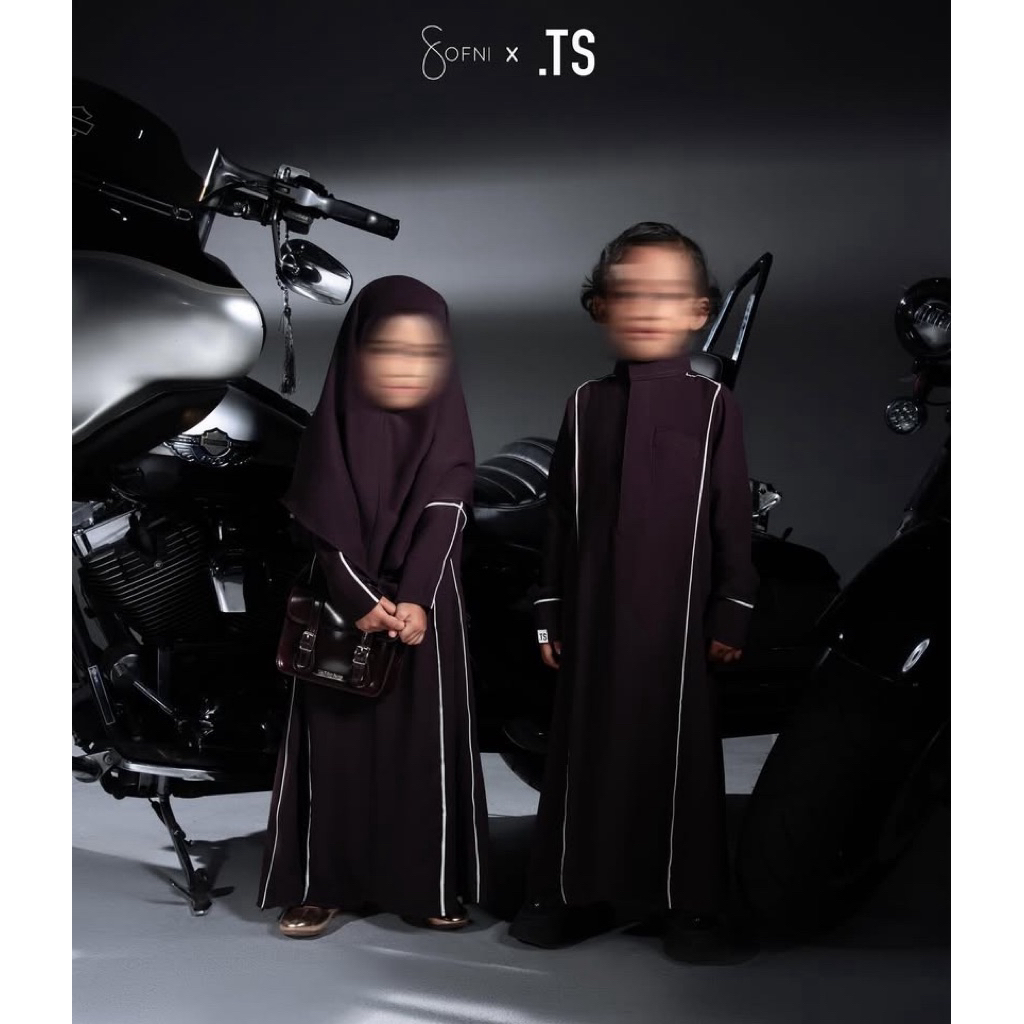 Line abaya kids bysofni size 2 plum perfect