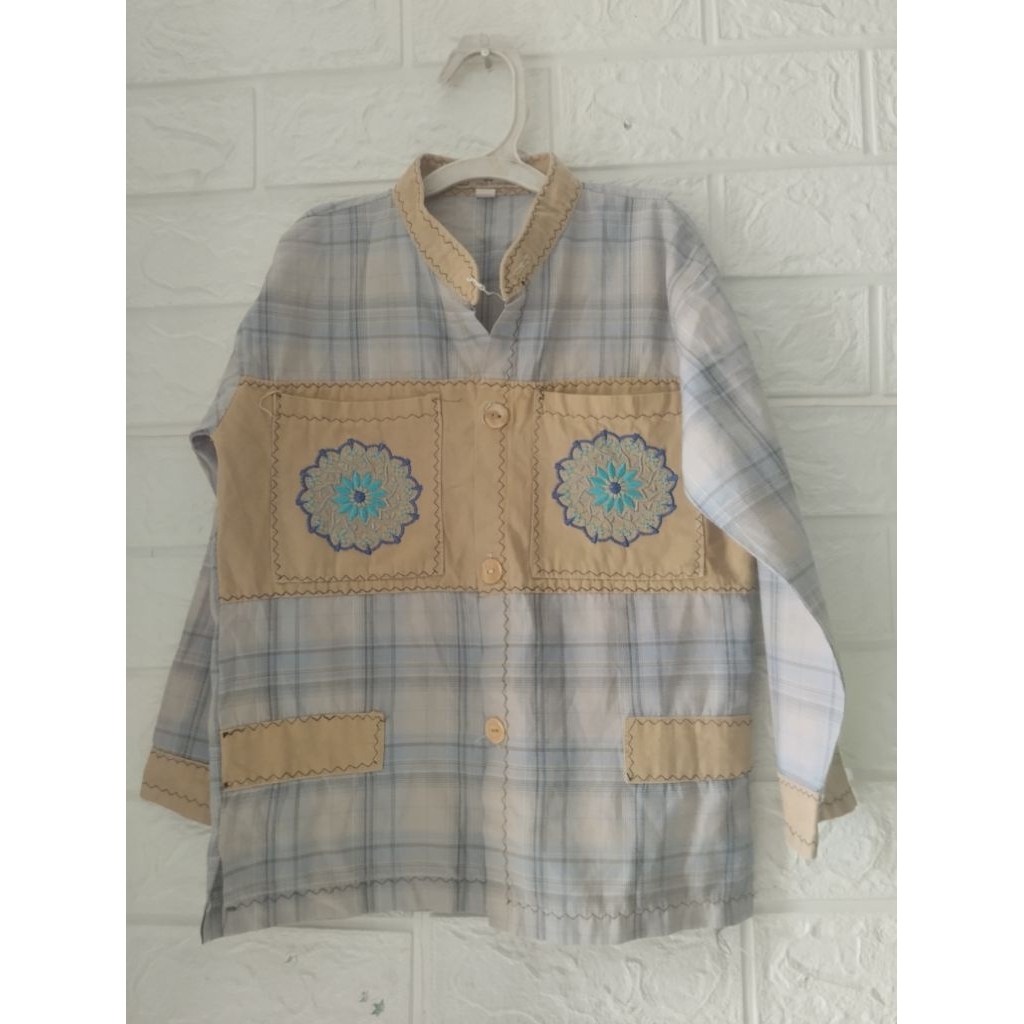 Setelan Koko Anak Preloved Cream Abu