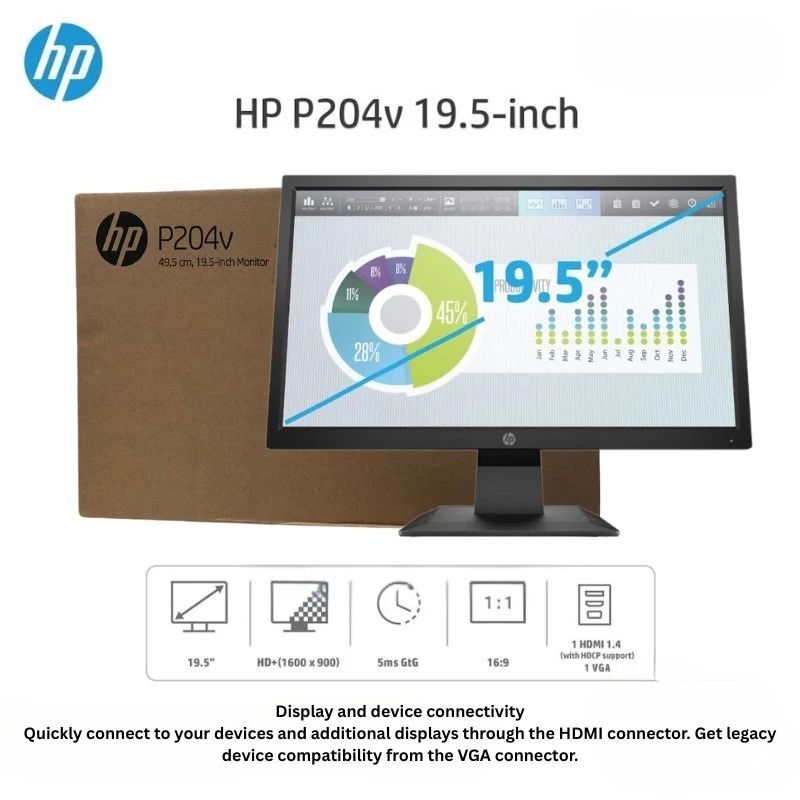 MONITOR HP 19,5 INCHI P204V -03352
