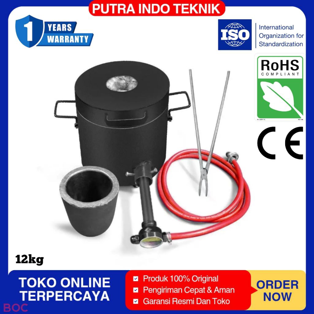 Melting Furnace Tin Silver Copper Aluminium Melting Gas Gold Melting Furnace 12 kg