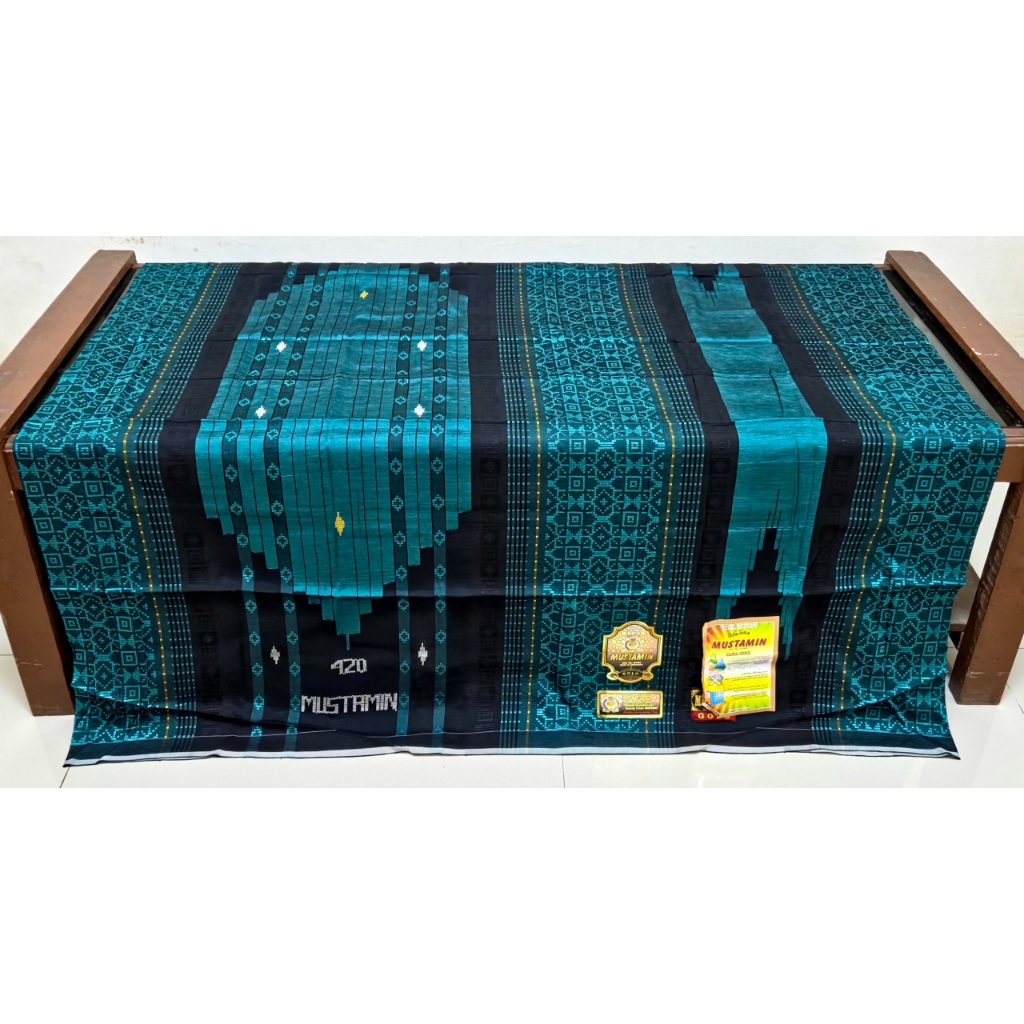 (TERLARIS) Sarung Tenun Samarinda Mustamin 420 SGK Sutra 50% Exclusive