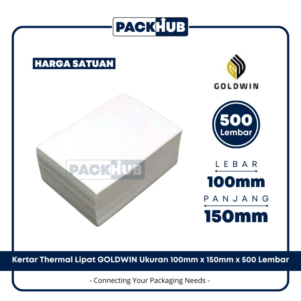 [PACKHUB] Kertas Thermal Lipat GOLDWIN Ukuran 100mm x 150mm x 500 Lembar