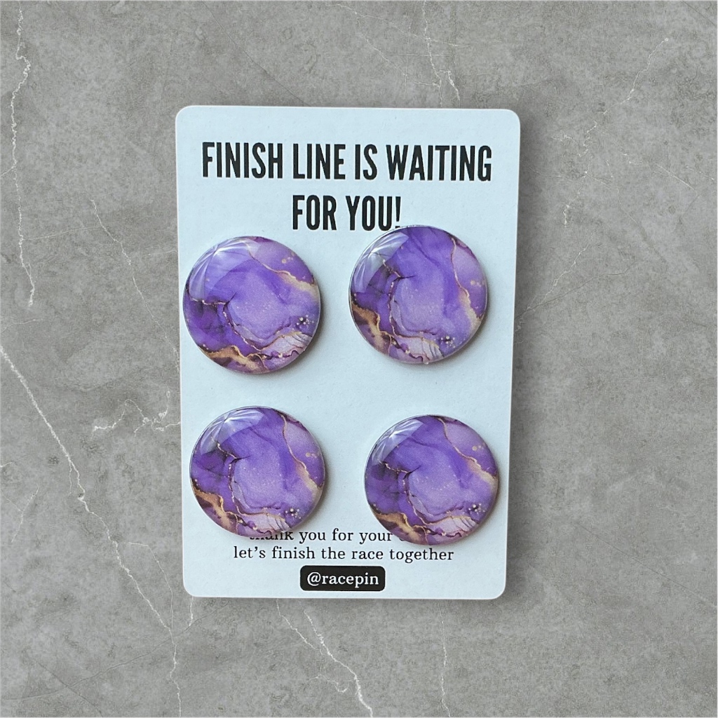 RacePin Magnet BIB Purple Marble