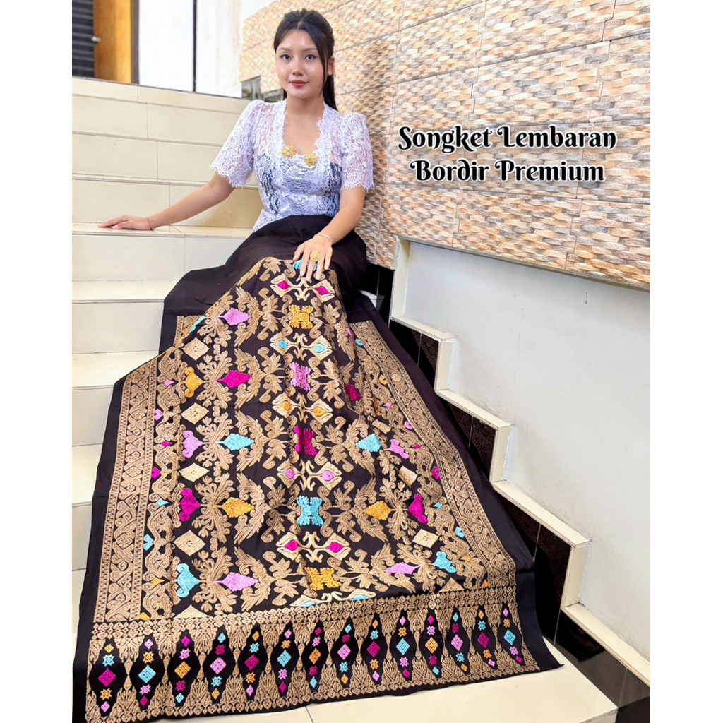 KAMEN LEMBARAN BORDIR SONGKET BALI MOTIF TERBARU ORIGINAL SONGKET BALI