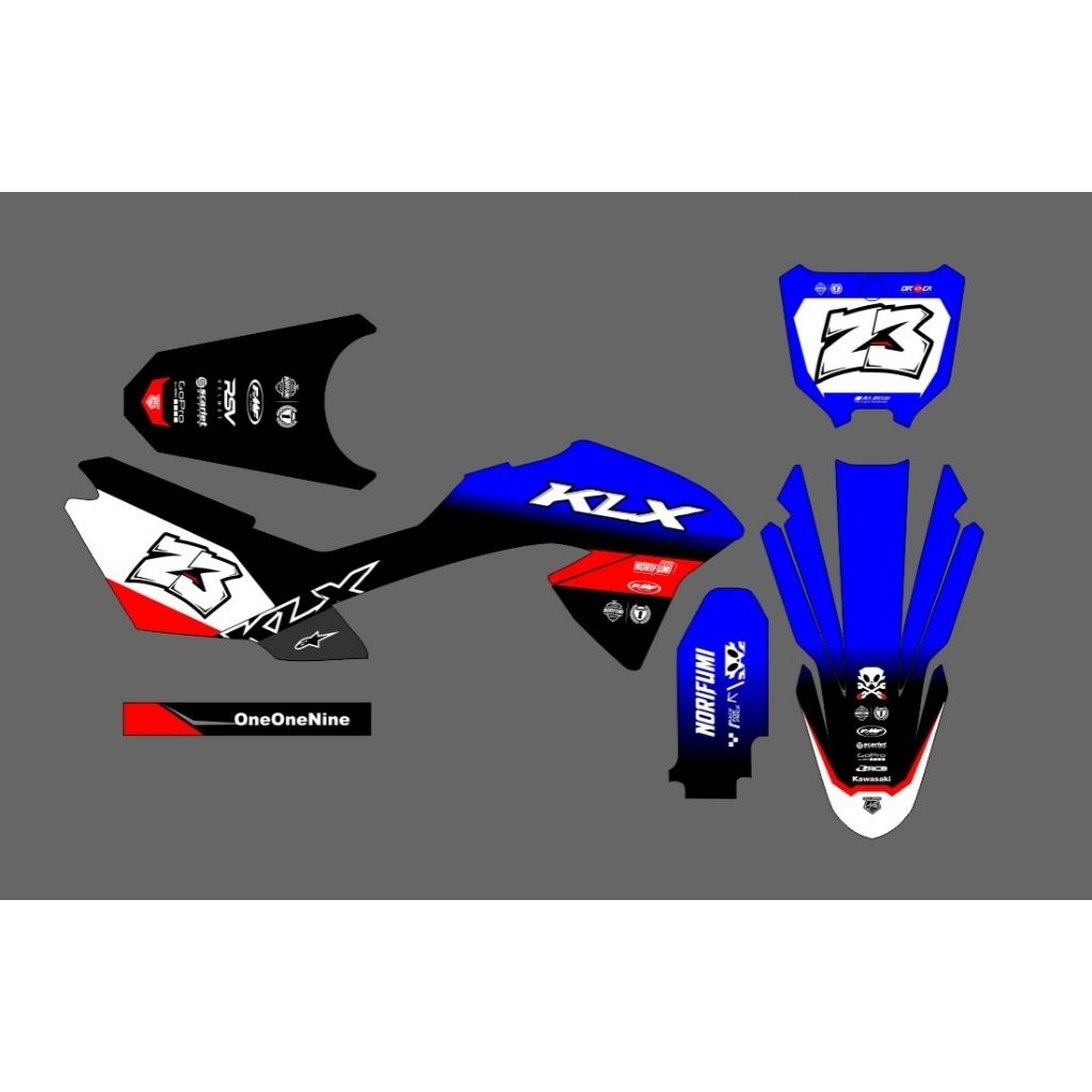 Decal KLX Stiker KLX BF KLX G klx150 bebas request decal KLX premium