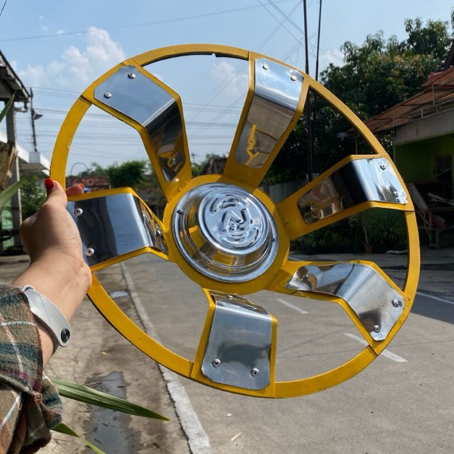 Weldop truck Jari Jari spider Ring 16 belakang plat besi