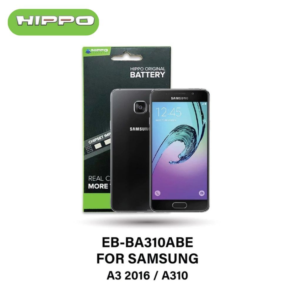 Hippo Baterai Samsung EB-BA310ABE A3 2016 / A310 2300mAh Battery Batere Batrai Batre Original Cell G