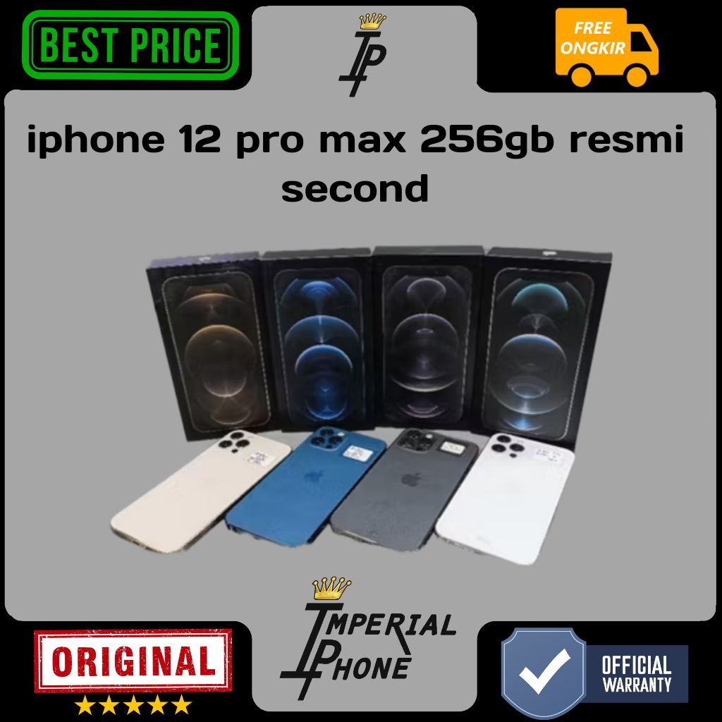 iphone 12 pro max 256Gb resmi second