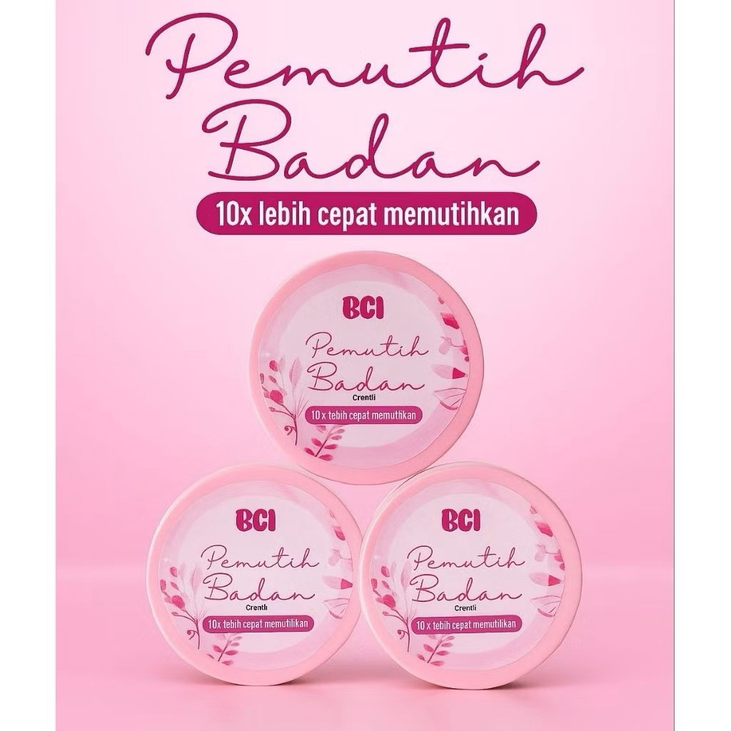 3 Pot HB BCI PEMUTIH BADAN FREE BIBIT PEMUTIH