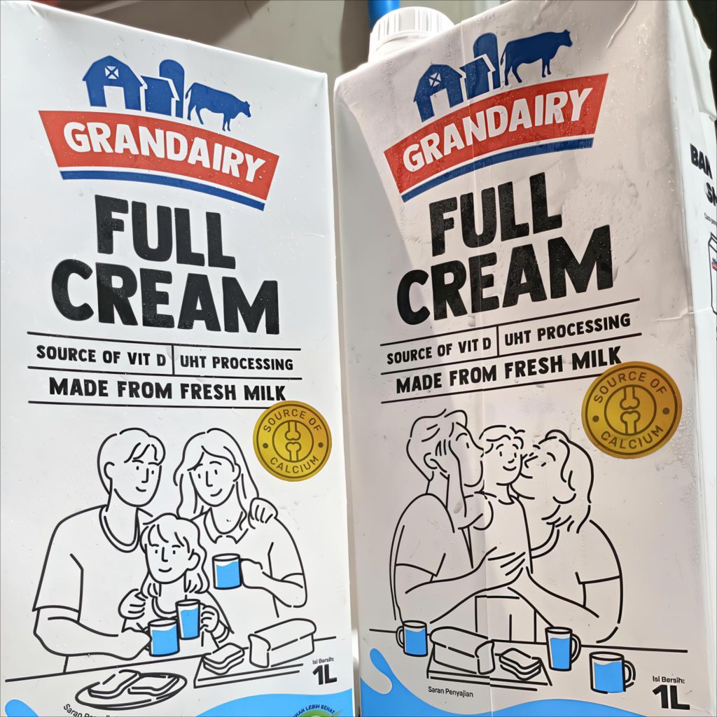 Grandairy Uht Full Cream 1Liter / Susu UHT Full Cream 1Liter  / Susu Uht  Full Cream 1Liter