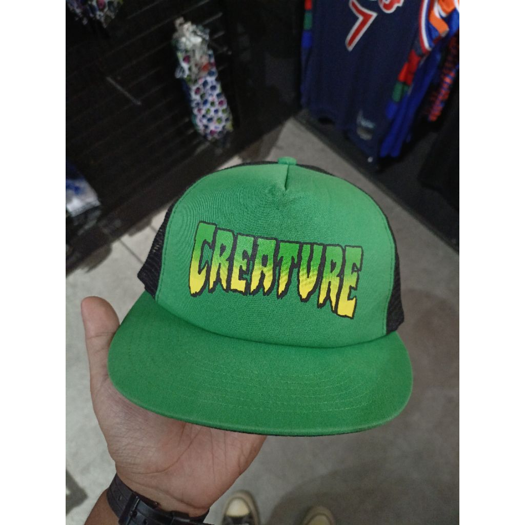 Topi Trucker Vintage Creature Skateboards Second / Bekas