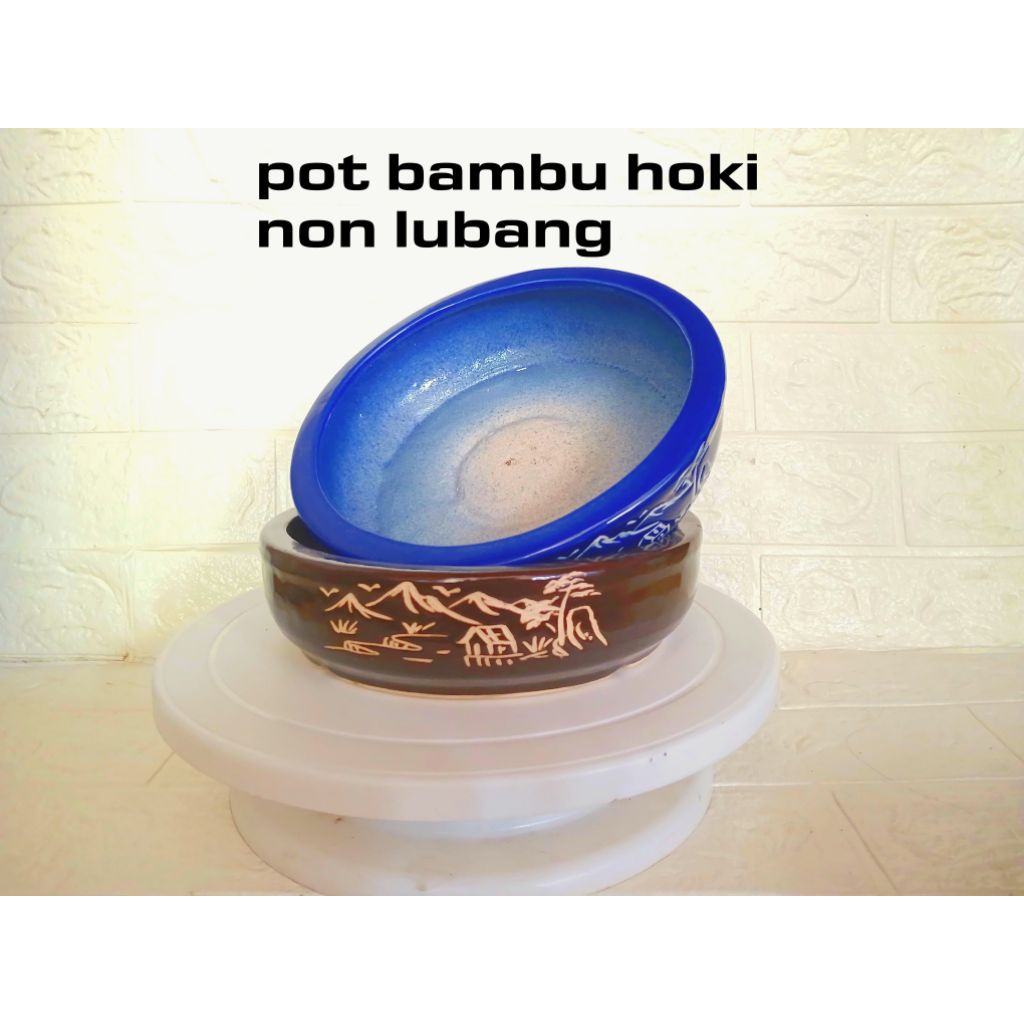 pot bambu hoki keramik non lubang