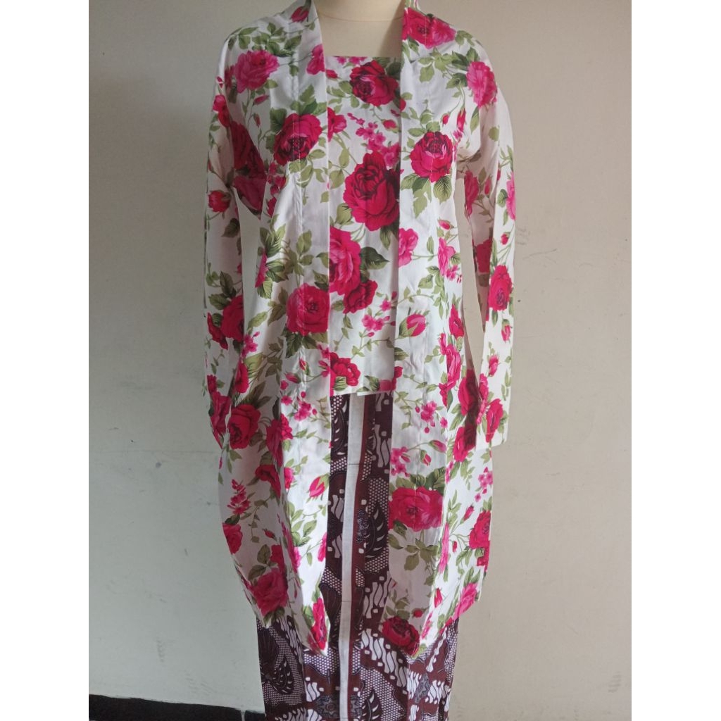 kebaya kembang KATUN tunik kebaya bunga kutu baru panjang/long flower bunga