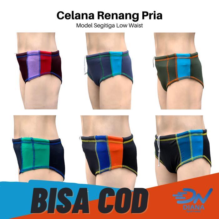 PRODUK TERBATAS Celana renang pria dewasa model segitiga low waist