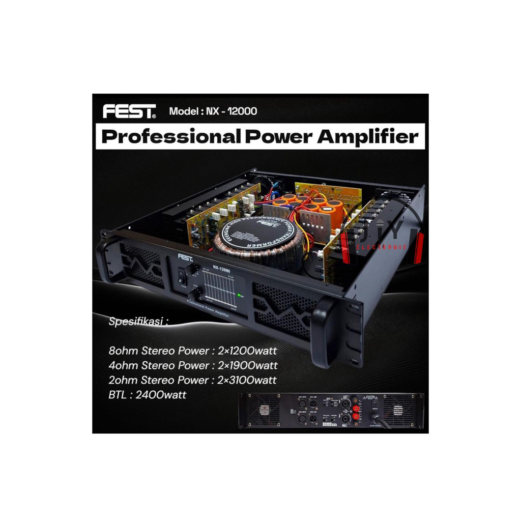 Power Amplifier Fest 2 Channel NX-12000 NX 12000 NX12000 Original