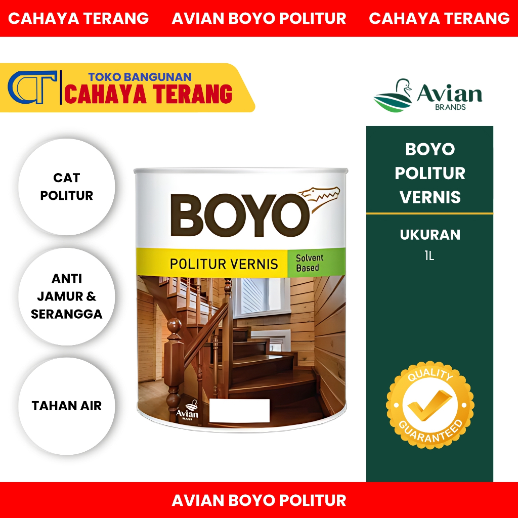 Politur Cat Katu BOYO Vernish 1L