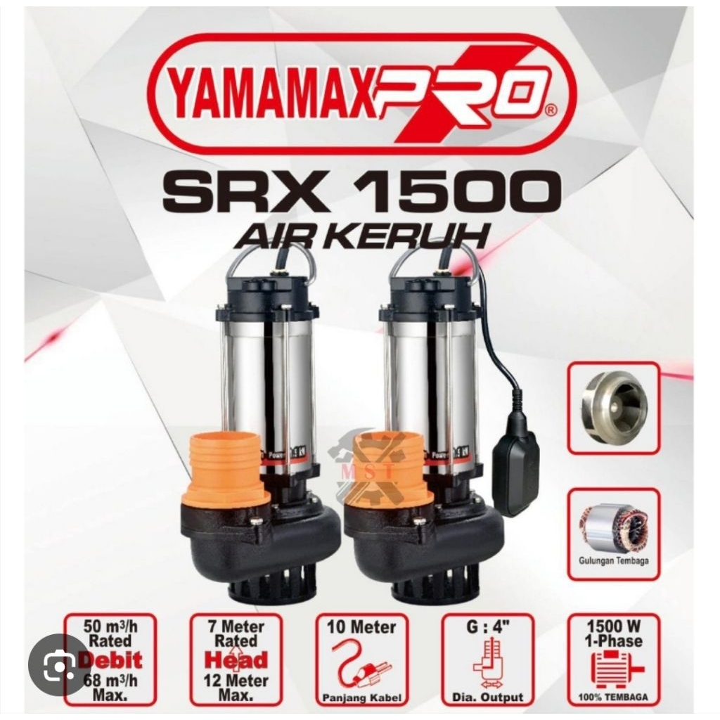pompa celup YAMAMAX PRO SRX 1500 , 4inch
