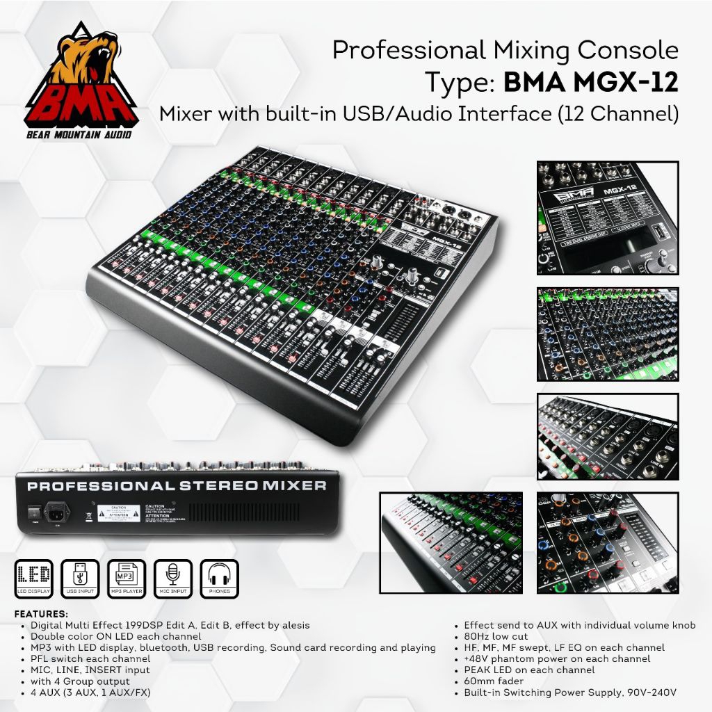 MIXER SOUND SISTEM BMA / MIXER MGX 8 BMA / MIXER MGX 12 BMA / MIXER BMA