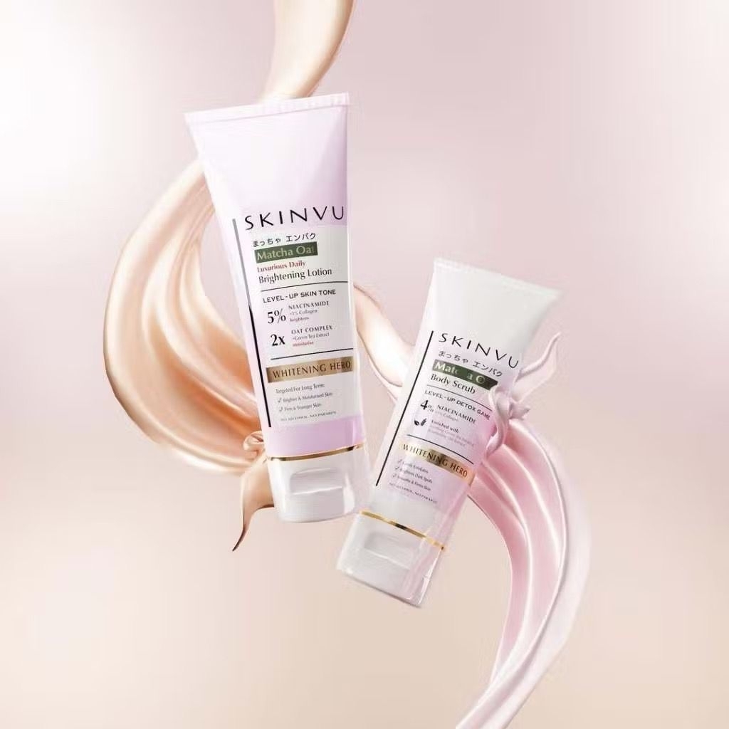 SKINVU -  Bundling Skinvu Whitening Body Lotion Dan Body Scrub | Body Care | Paket Pencerah Badan