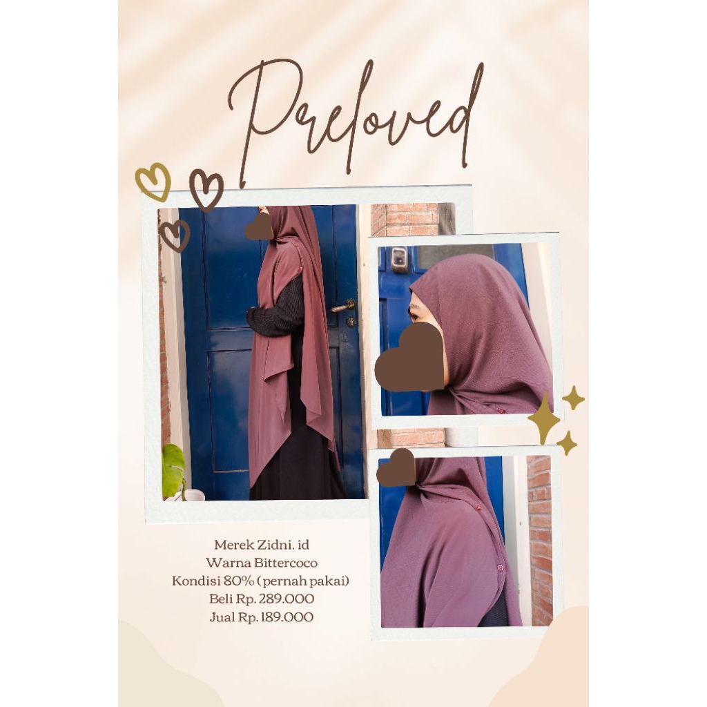 TERMURAH Preloved.Mamita Pashmina ciput Brand zidni