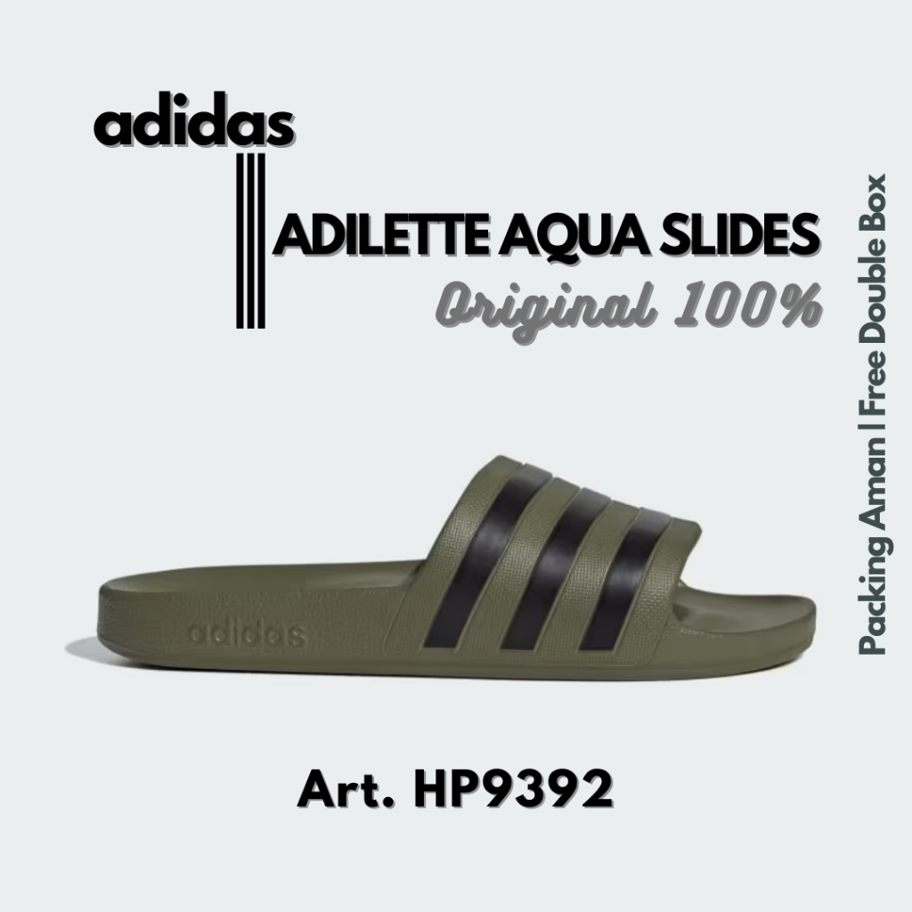 Sandal adidas Adilette Aqua Slides Green Art. HP9392 Original Resmi