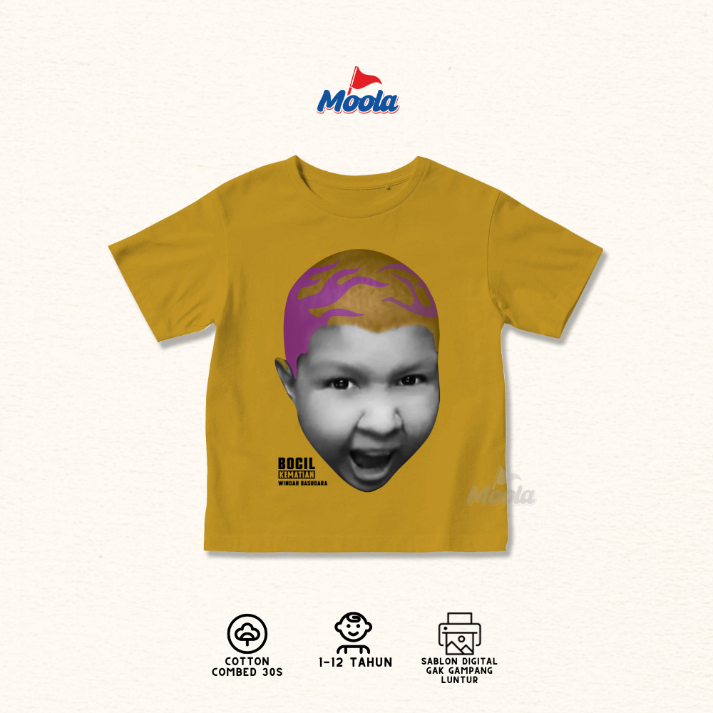 Kaos Anak WINDAH BASUDARA - BOKEM BOCIL KEMATIAN | Cotton 30S