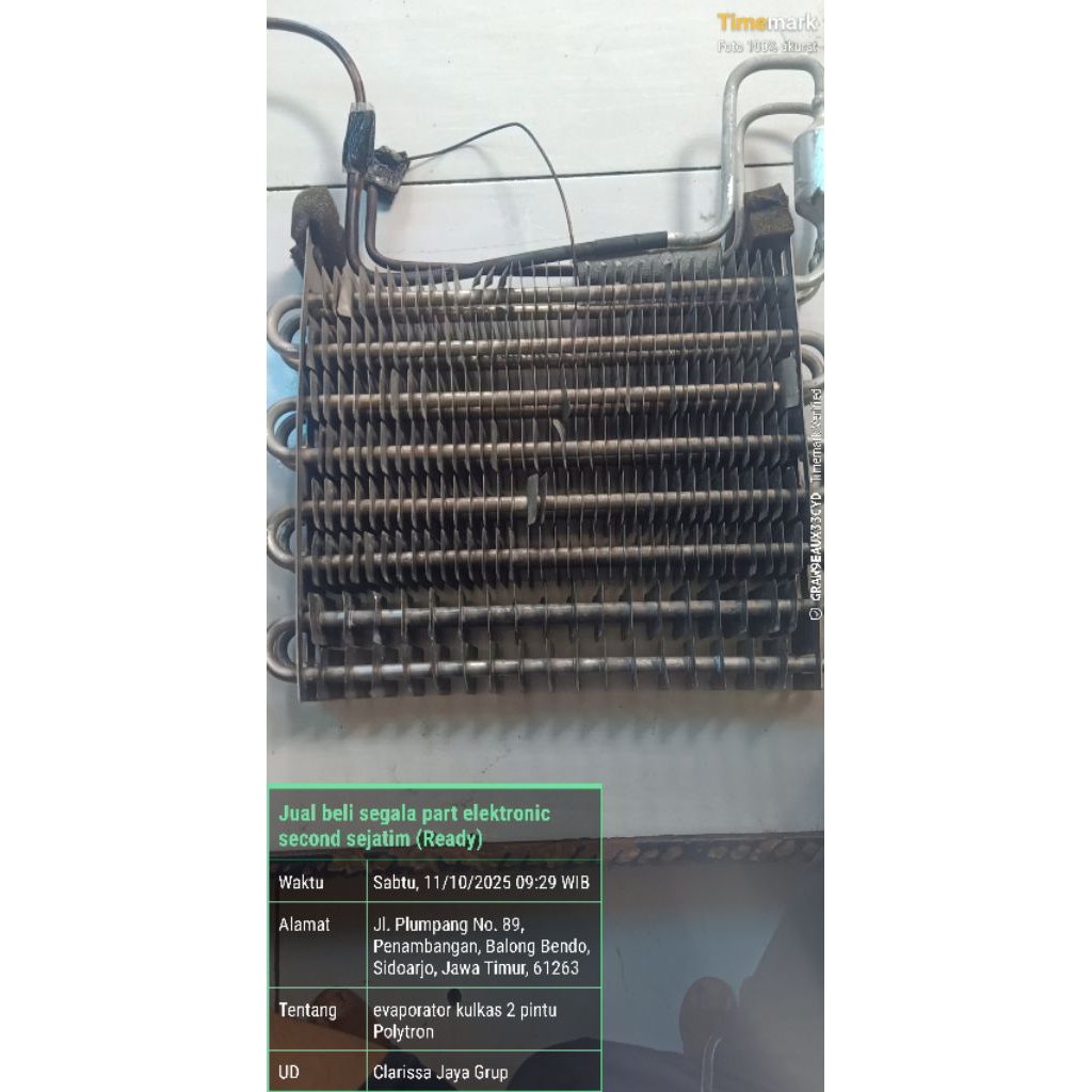 evaporator kulkas Polytron 2 pintu