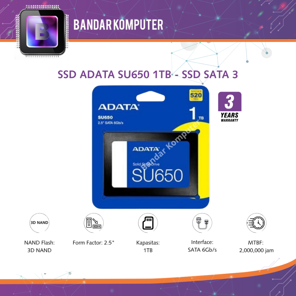 SSD ADATA SU650 1TB - SSD SATA 3