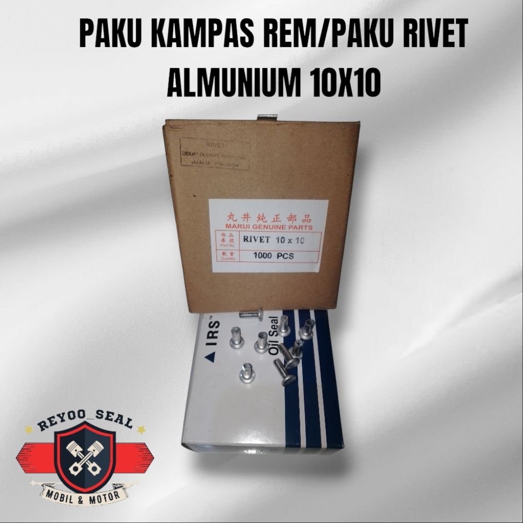PAKU KAMPAS REM/PAKU RIVET ALMUNIUM 10X10