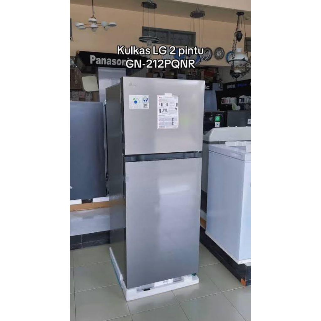 jambi new LG 212pfnr black kulkas 2 pintu jambi smart inverter compressor 70 watt lemari es 235 217 