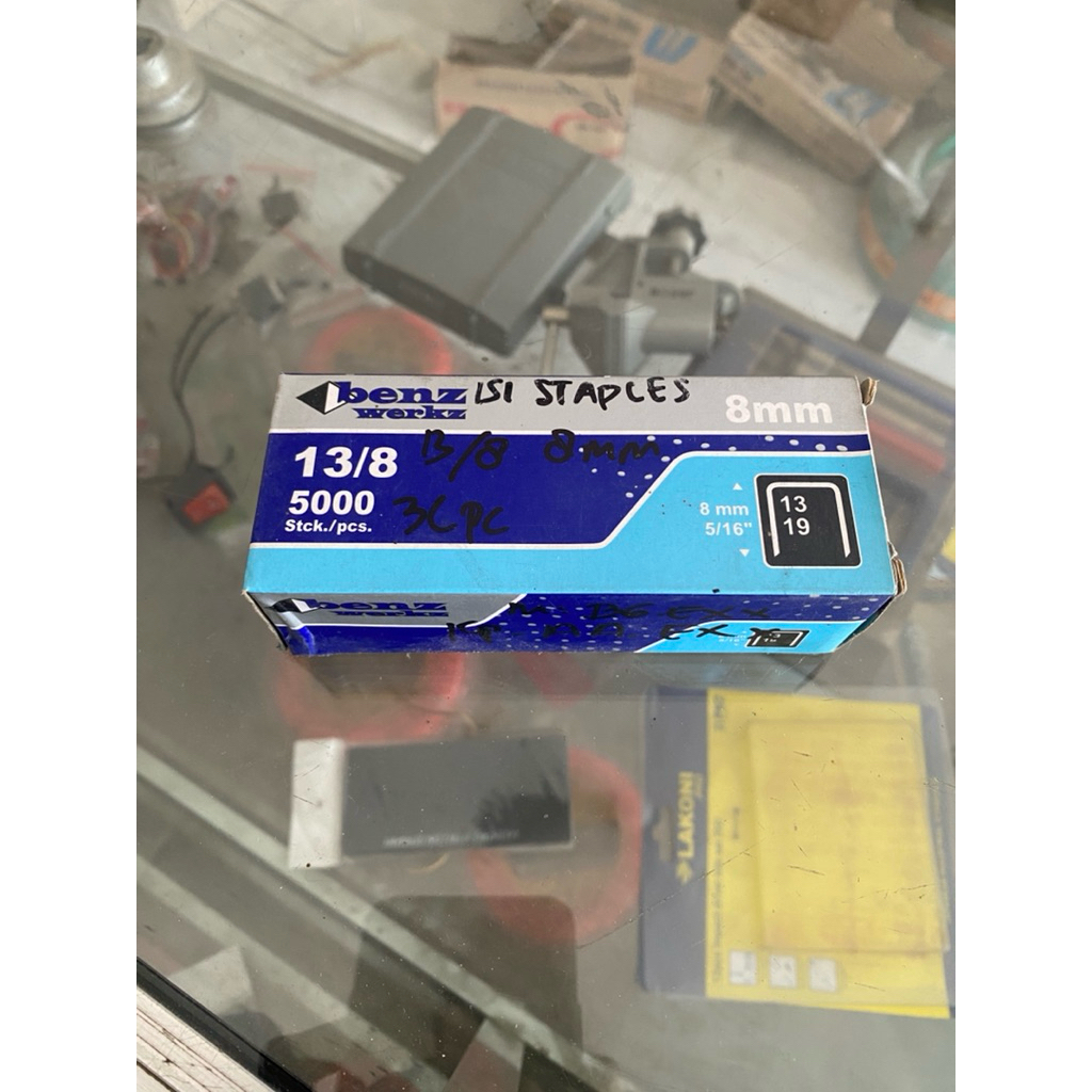 Isi stapler 13/8 benz werkz staples tembak angin 5000 pcs isi staples Staples 13/8 Benz Werkz isi 50