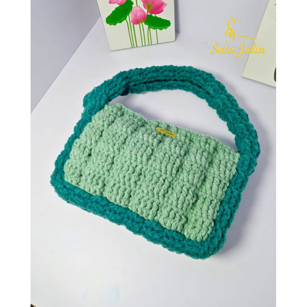 tas rajut / tas jinjing wanita cantik/ handmade/ tas anyaman/ tas souvenir/ tas rajut elegan