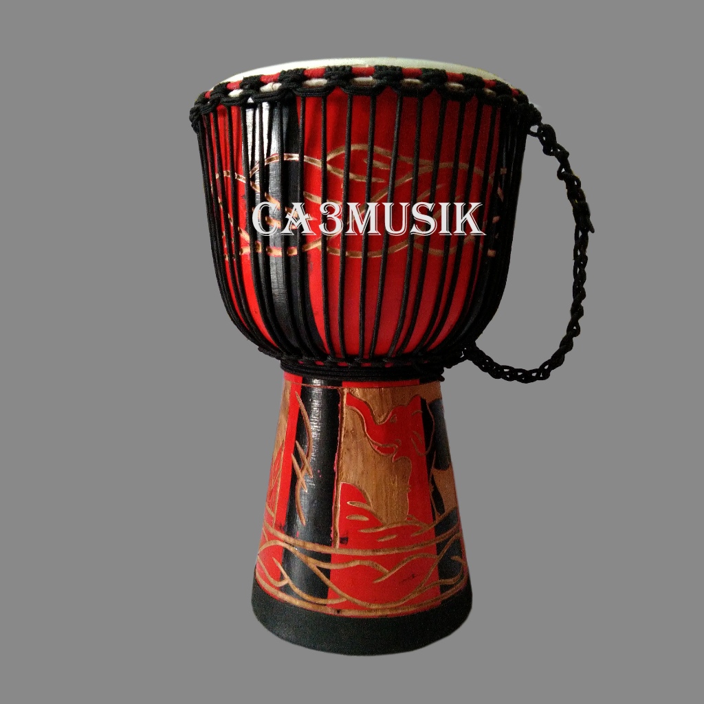 jimbe djembe kendang gendang 60cm diameter 27cm - 30cm alat musik tradisional (cod)