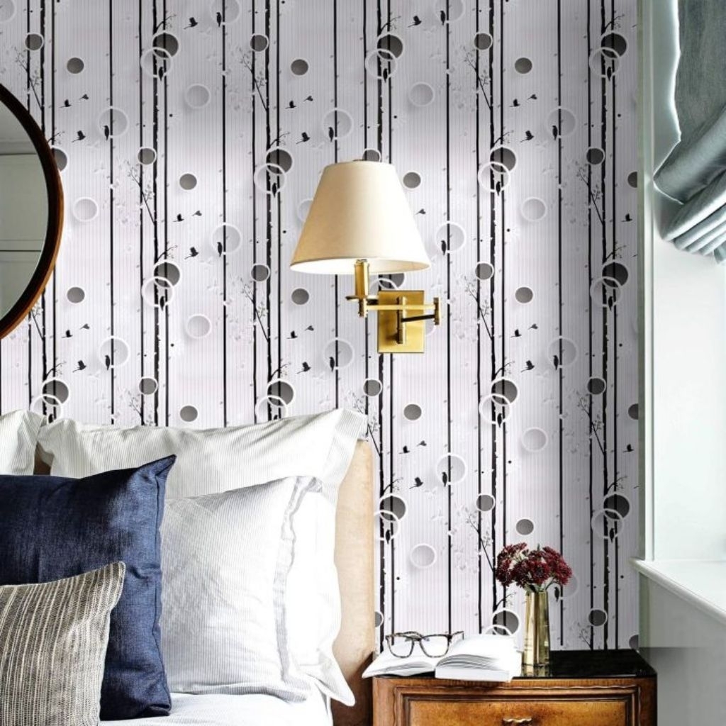 WALLPAPER DINDING KAMAR / HIASAN DINDING UK 45CM X10 M MOTIF
