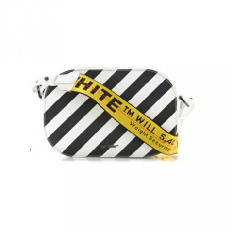 OFF WHITE DIAG CAMERA BAG WHITE BLACK