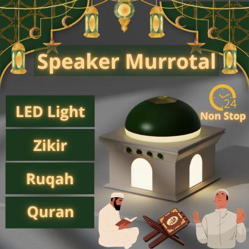 Speaker Murottal AI Quran Lampu Tidur Non Stop 24 Jam dengan LED Light Zikir Ruqyah & Ayat Surah Riz