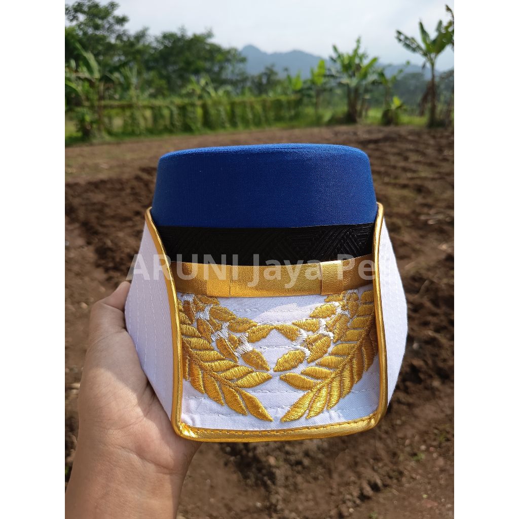 Topi Kowad Biru - Putih Paskibra