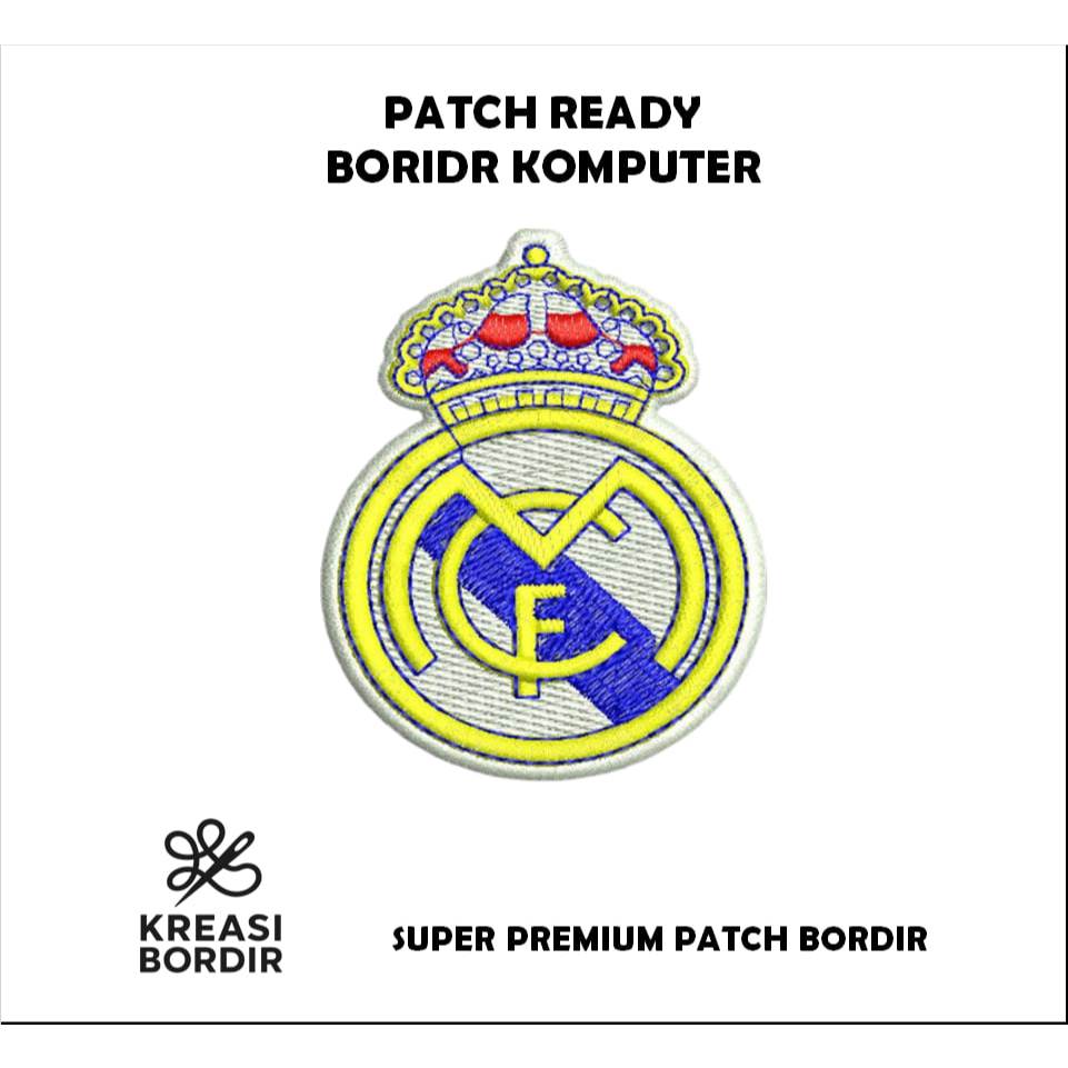 EMBLEM PATCH BORDIR LOGO REAL MADRID - Kreasibordir.id