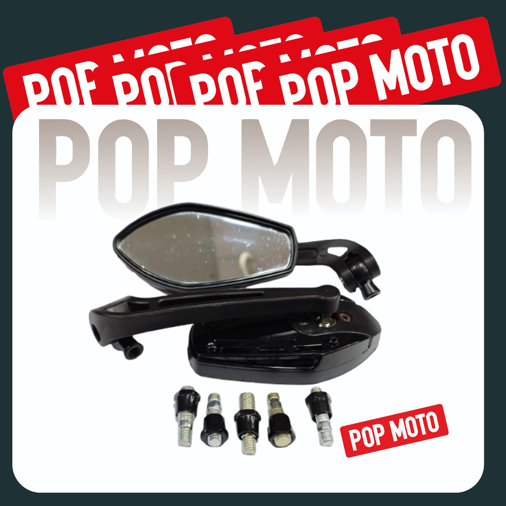 Spion Variasi Universal + Baut + Bosh ZX-2639-3 ( Black ) Spion Variasi Universal 1 Set Kanan Kiri B