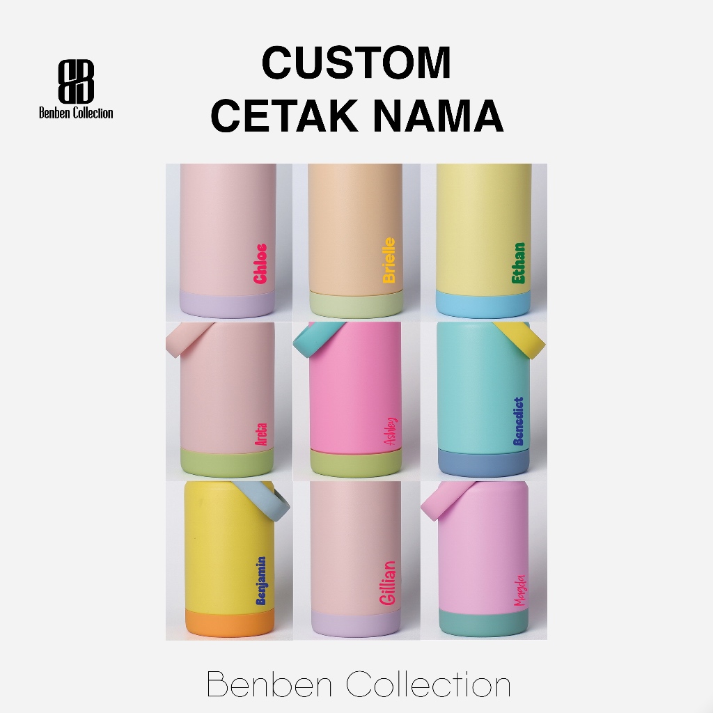 [NON COD] BenBen Co Jasa Cetak Nama atau Logo Custom Desain Tumbler Tambahan