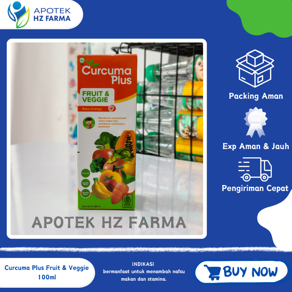 Curcuma Plus Fruit And Veggie Jeruk Sirup 100 ml