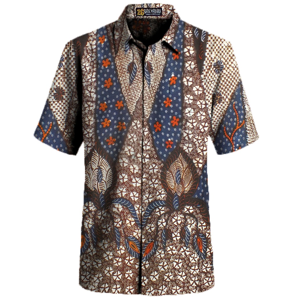Kemeja Batik Tulis Madura Baju Batik Pria Lengan Pendek Ga251