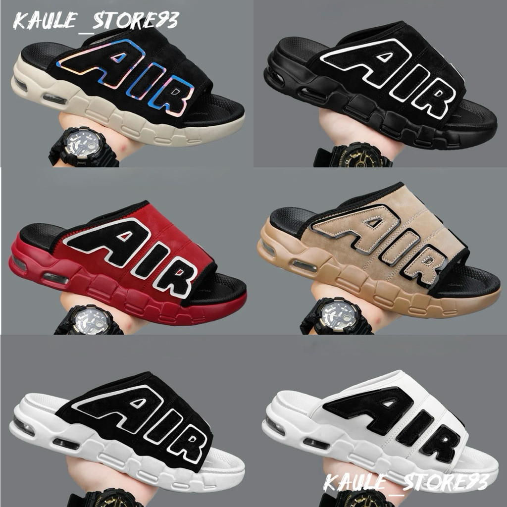 SANDAL NKE AIR MORE UPTEMPO SLIDE BLACK PREMIUM TERLARIS