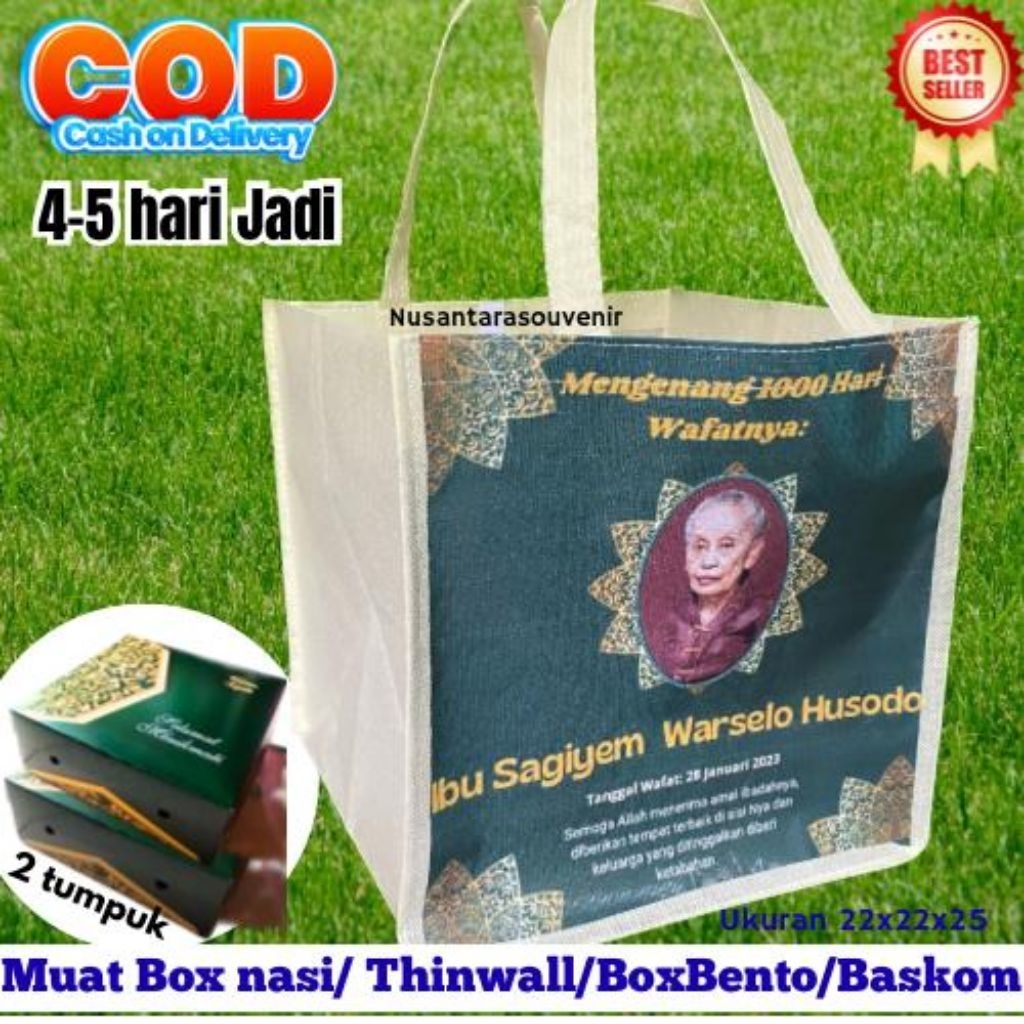 Tas Tahlil 40 hari 1000 Hari Tas Kematian Tas Haul Tas Berkat Goodiebag Hajatan Tas Custom Murah Ter