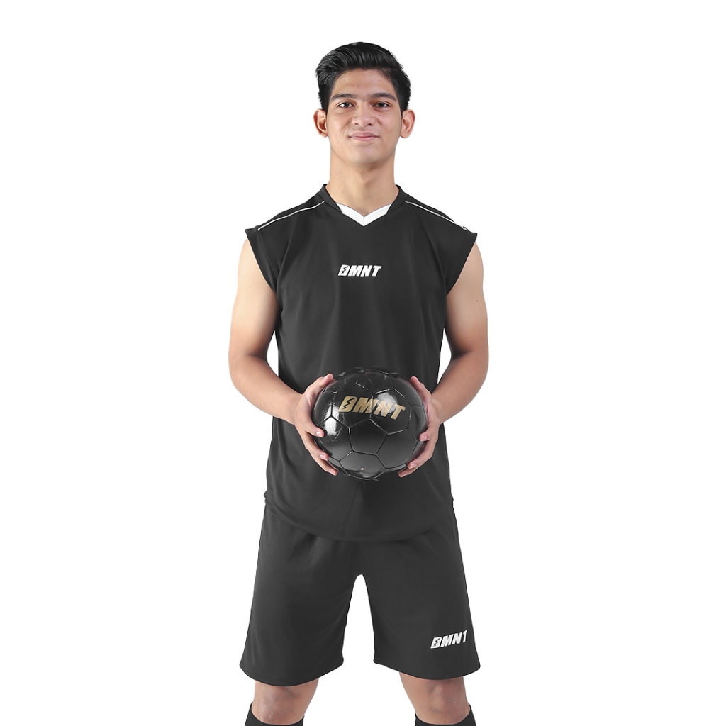 DMNT Jersey Setelan Teamwear Sleeveless Futsal Sepakbola Dixie Black (Belum Termasuk Nama & Nomor Pu