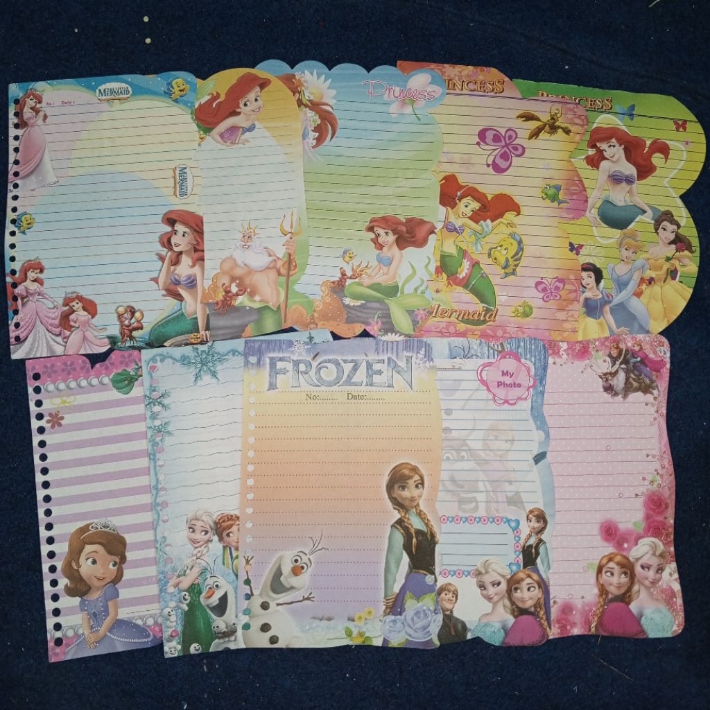 [ MINIMAL ORDER 5 LEMBAR - VOLUME 4 ] ISI BINDER PRINCESS FROZEN RAPUNZEL MERMAID ARIEL KERTAS FILE 